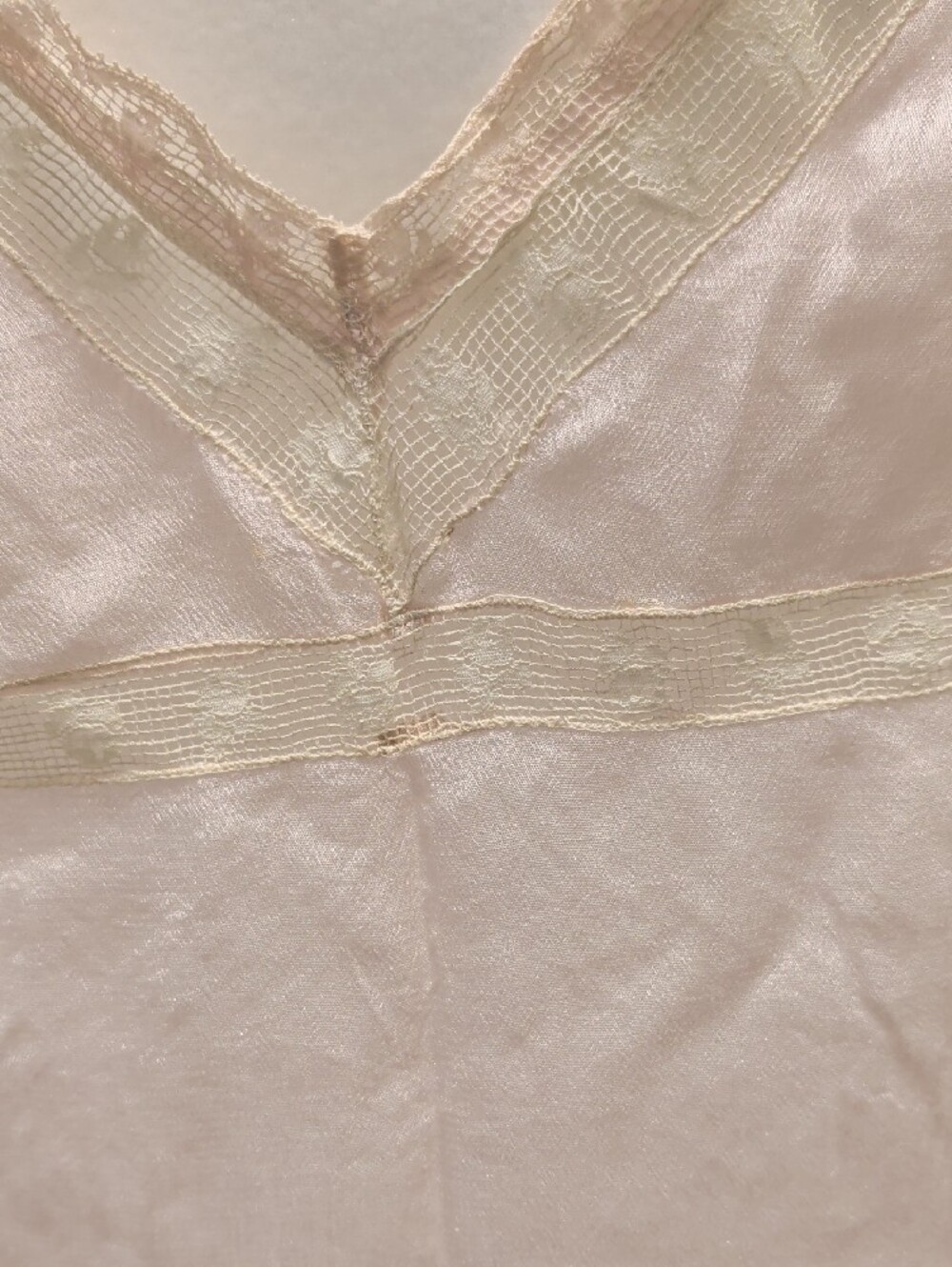 VINTAGE Size 20 - 1X Stunning Carter's Pale Pink Lace-Trim Sleep Chemise - Picture 8 of 16